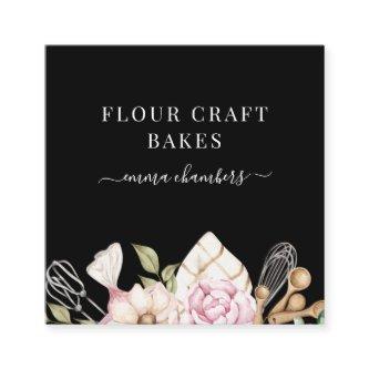 Baker Pastry Chef Watercolor Bakers Tools Cream Square