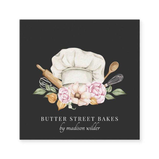 Baker Pastry Chef Watercolor Bakers Tools Square
