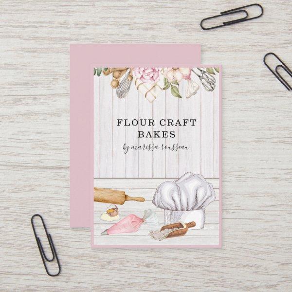 Baker Pastry Chef Watercolor Baking Tools Business