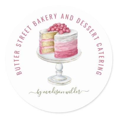 Baker Pastry Chef Watercolor Cake Product Labels