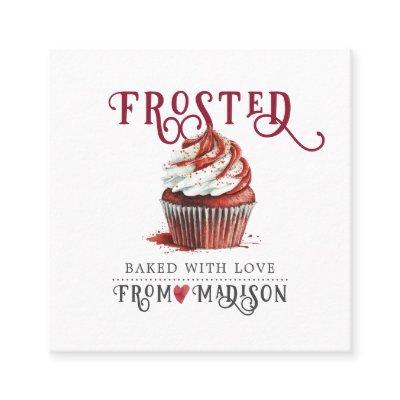 Baker's Cupcake Logo Calligraphy Script  Square