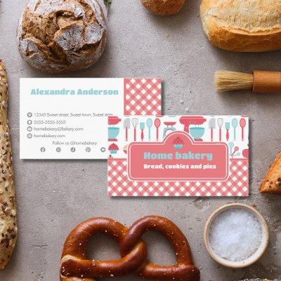 Bakery Baking Utensils Pattern Social Media Icons