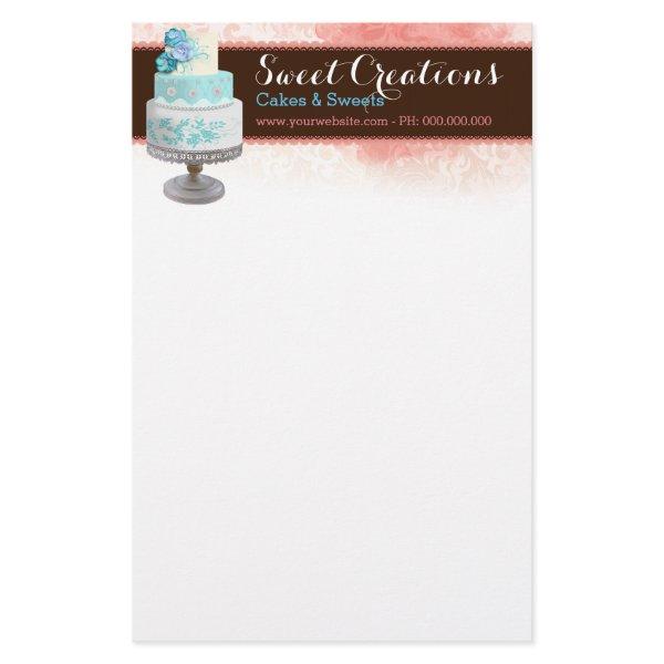 Bakery Cake Business Sweet Creations Stationery