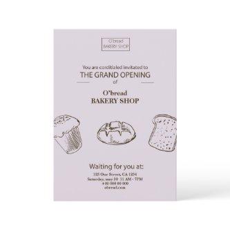 bakery grand opening invitation
