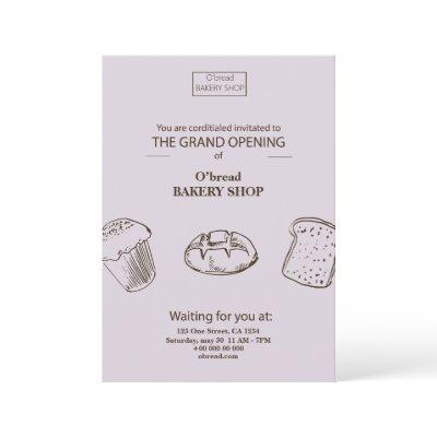 bakery grand opening invitation
