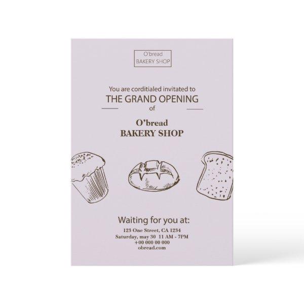 bakery grand opening invitation