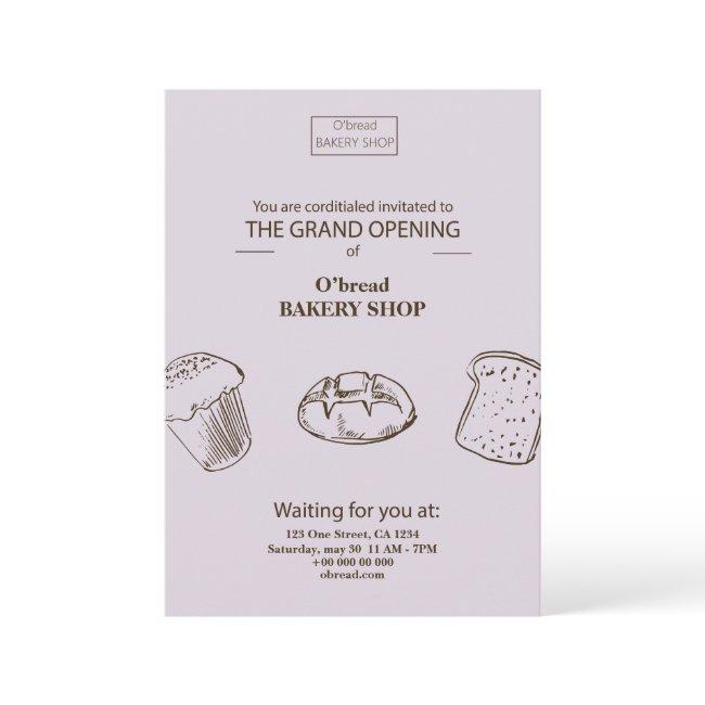 bakery grand opening invitation