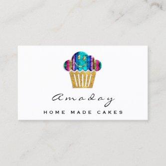 Bakery Home Made Cakes Logo Muffin Chicano White