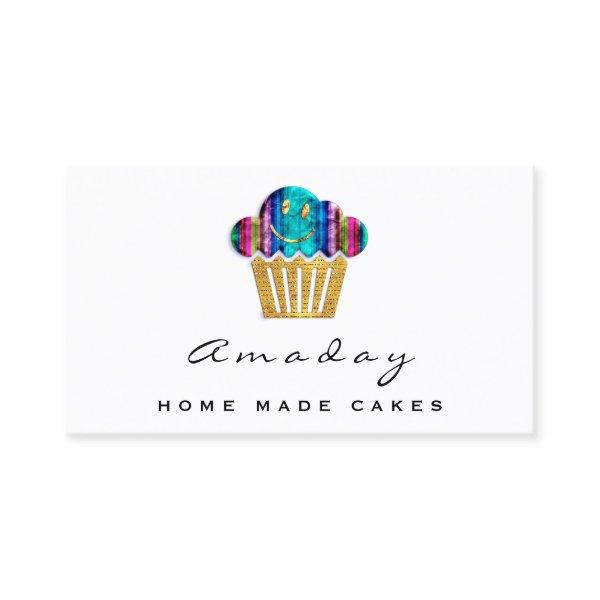 Bakery Home Made Cakes Logo Muffin Chicano White