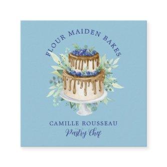 Bakery Pastry Chef Baker Blue Square
