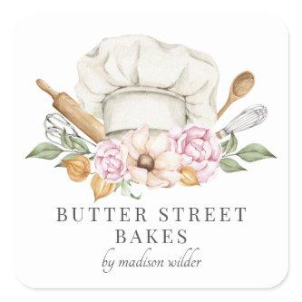 Bakery Pastry Chef Hat Utensils Product Labels