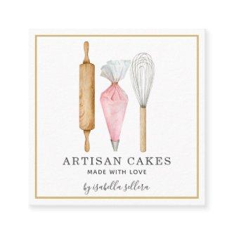 Bakery Pastry Chef Watercolor Baking Utensils Busi Square