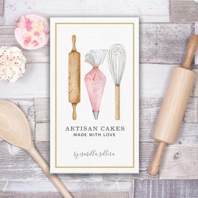 Bakery Pastry Chef Watercolor Baking Utensils