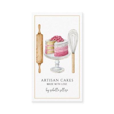 Bakery Pastry Chef Watercolor Baking Utensils Cake