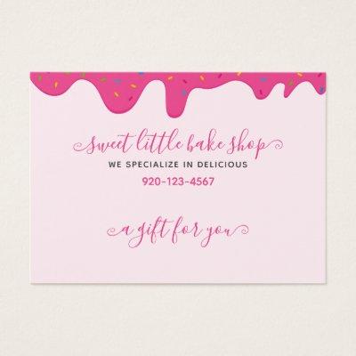 Bakery Pink Frosting Business Gift Certificate