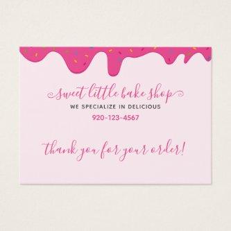 Bakery Pink Frosting Thank You Discount  Business
