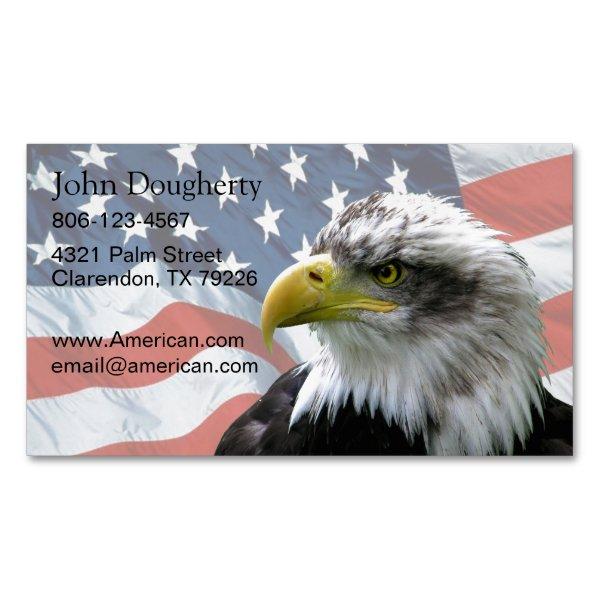 Bald Eagle American Flag Patriotic  Magnet