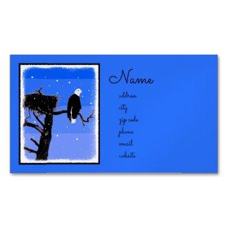 Bald Eagle in Winter  - Original Wildlife Art  Magnet