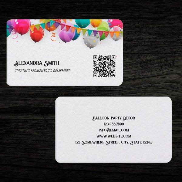 Balloon Party Decor Custom QR