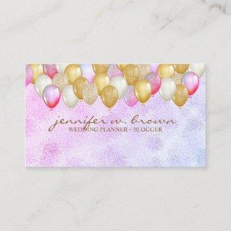 Balloon Party Planner Gold Pink Purple