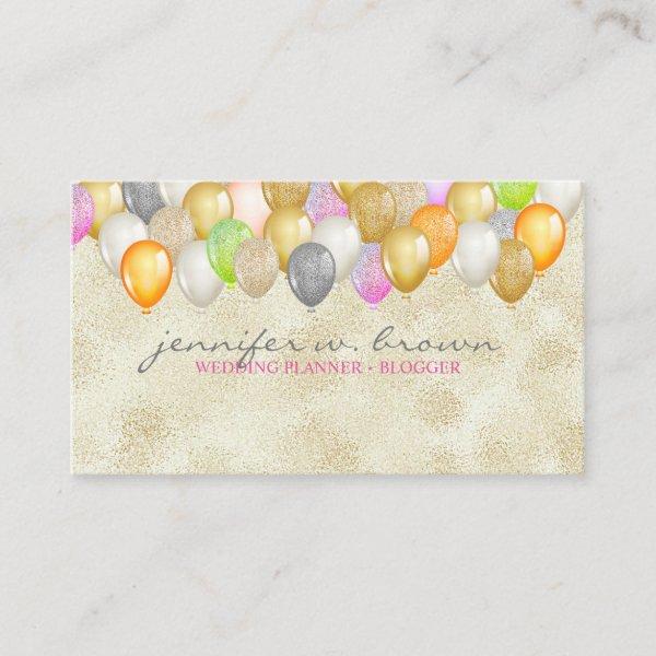 Balloon Party Planner Gold Sparkles