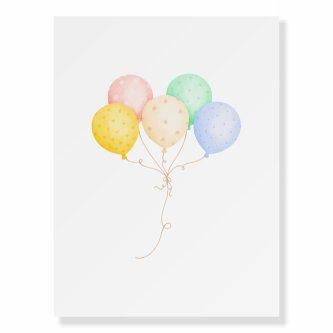Balloons Watercolor Foam Board