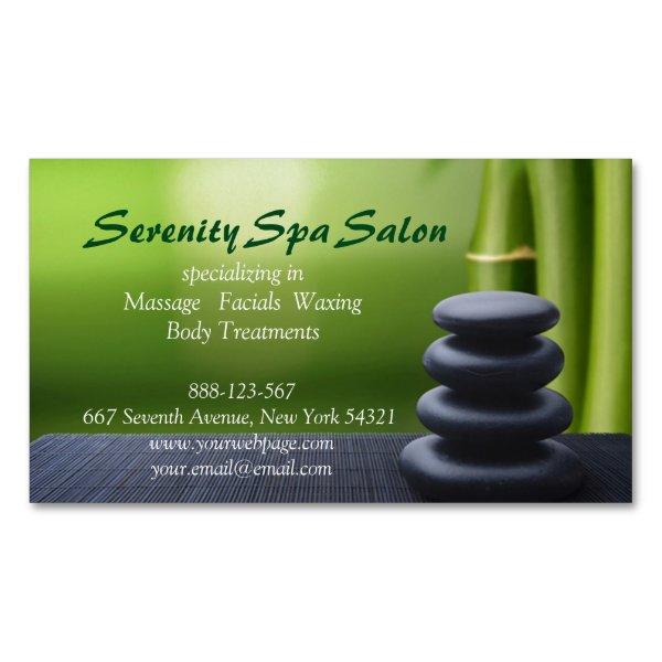 Bamboo Black Stone Massage Spa Salon  Magnet