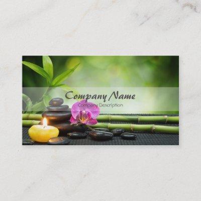 Bamboo Candle Stone Orchid Spa Massage Therapy