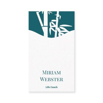 Bamboo Teal White Life Coach Portrait Personal