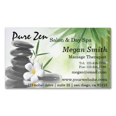 Bamboo Zen Stones Spa Skin Care Massage Salon Magnetic