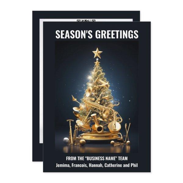 Band musical instruments christmas tree holiday