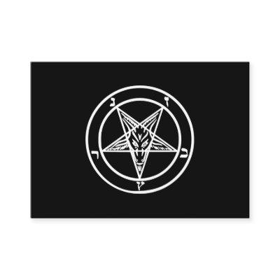 Baphomet Inverted Pentagram Goat Satanic Logo