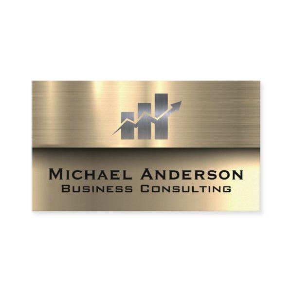 Bar Chart Financials | Gold Metallic