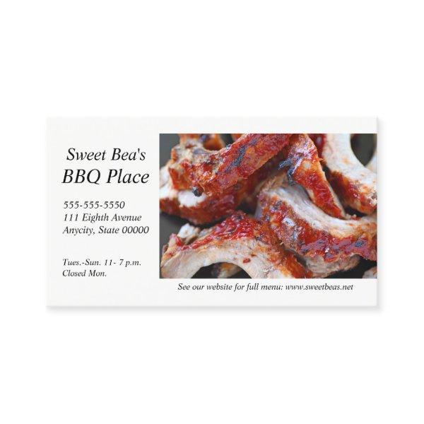 Barbecued baby backs up close