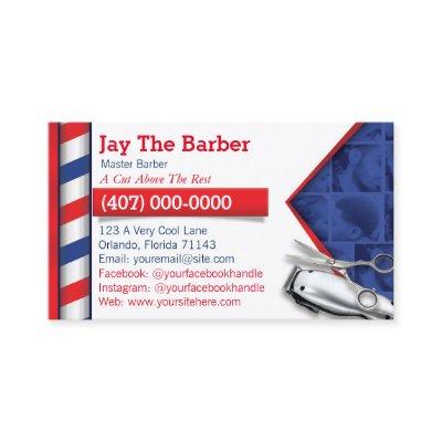 Barber  (barbershop pole - clippers)