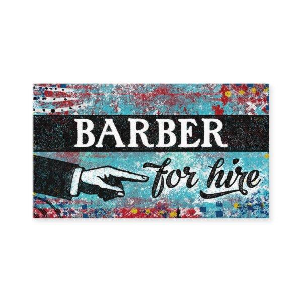 Barber For Hire  - Blue Red