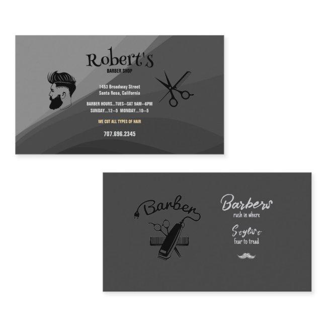 Barber Hairstylist Scissors Hair Silhouette