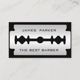 Barber Modern Razor Blade Logo Hair Stylist