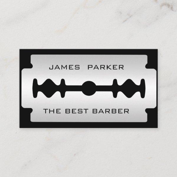 Barber Modern Razor Blade Logo Hair Stylist