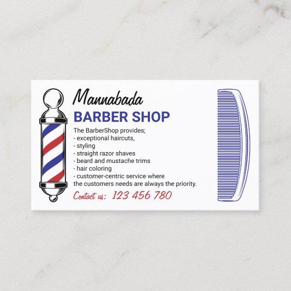 Barber Pole haircut salon for men