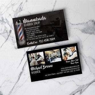 Barber pole supply shop custom photo