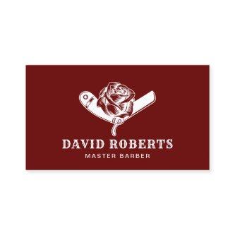 Barber Razor & Rose Barbershop Hair Stylist Red