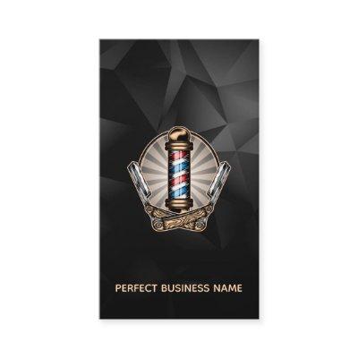 Barber Salon Unique Pole Logo Professional