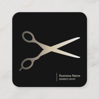 Barber Scissors Elegant Black  Square