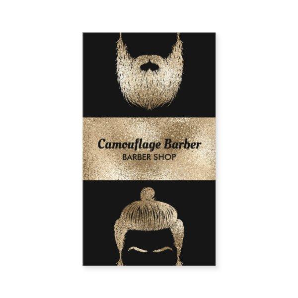 Barber Shop hipster gold sparkling