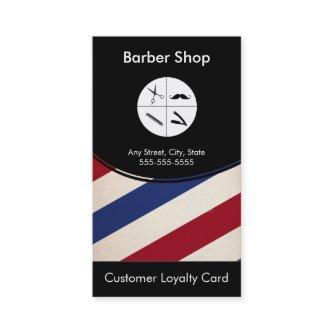 Barber Shop Loyalty  Punch Card