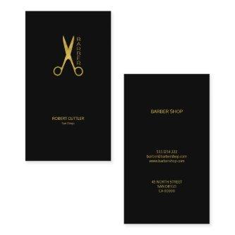 Barber shop luxury simple gold black