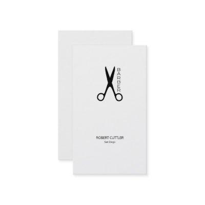 Barber shop scissors simple black and white
