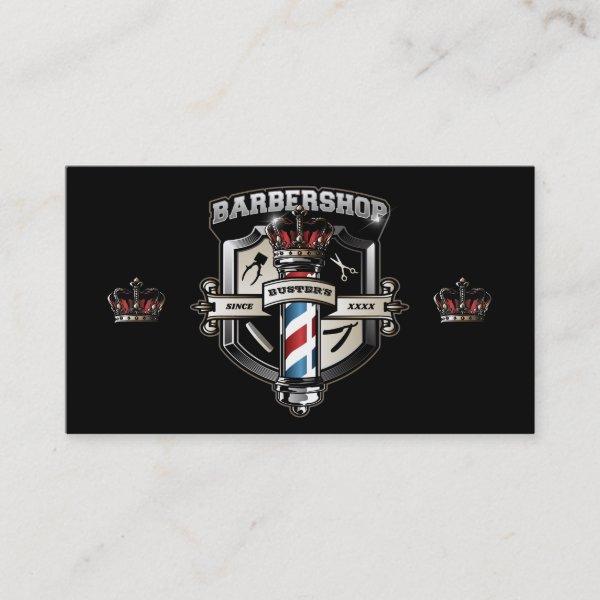Barber Shop Shield and Crown
