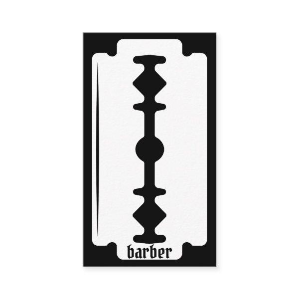 Barber Shop Vintage Razor Black and White Clear Bu